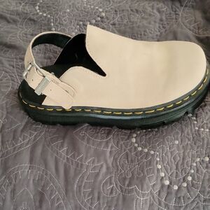 Dr. Martens Blush Pink mules with Black Trim